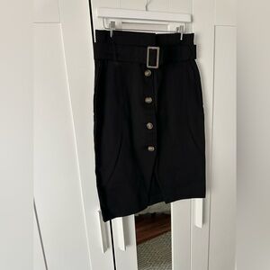 H&M Black Pencil Skirt with Belt